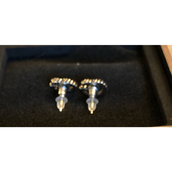 Initial "G" 925 Sterling Silver Studs Fashion Earrings - Picture 4 of 7
